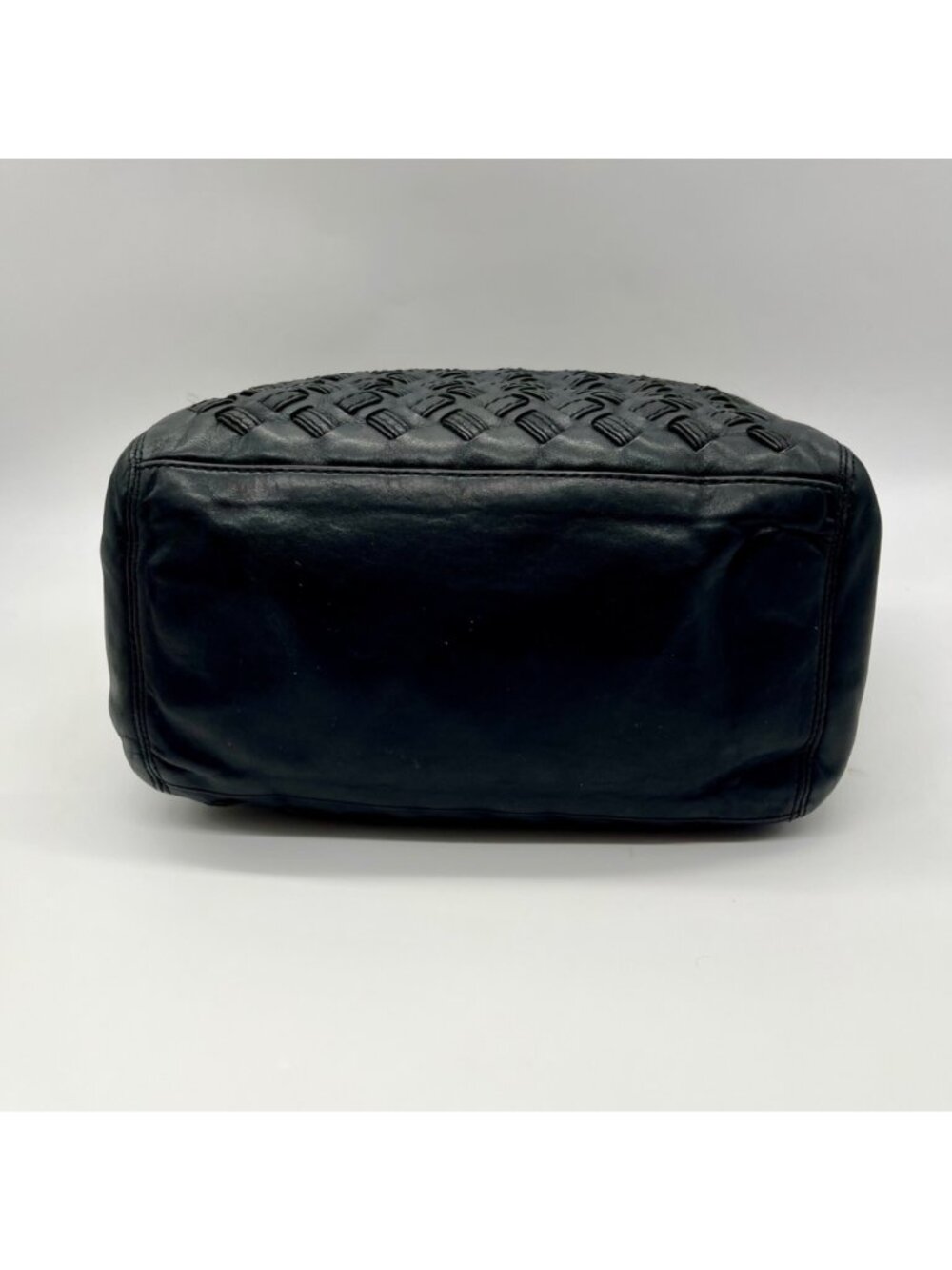 Coach Black Woven Leather Shoulder Bag F17099 - Picture 5 of 11